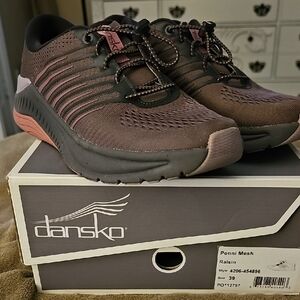 Dansko Penni Mesh Sneakers in Raisin and Mauve